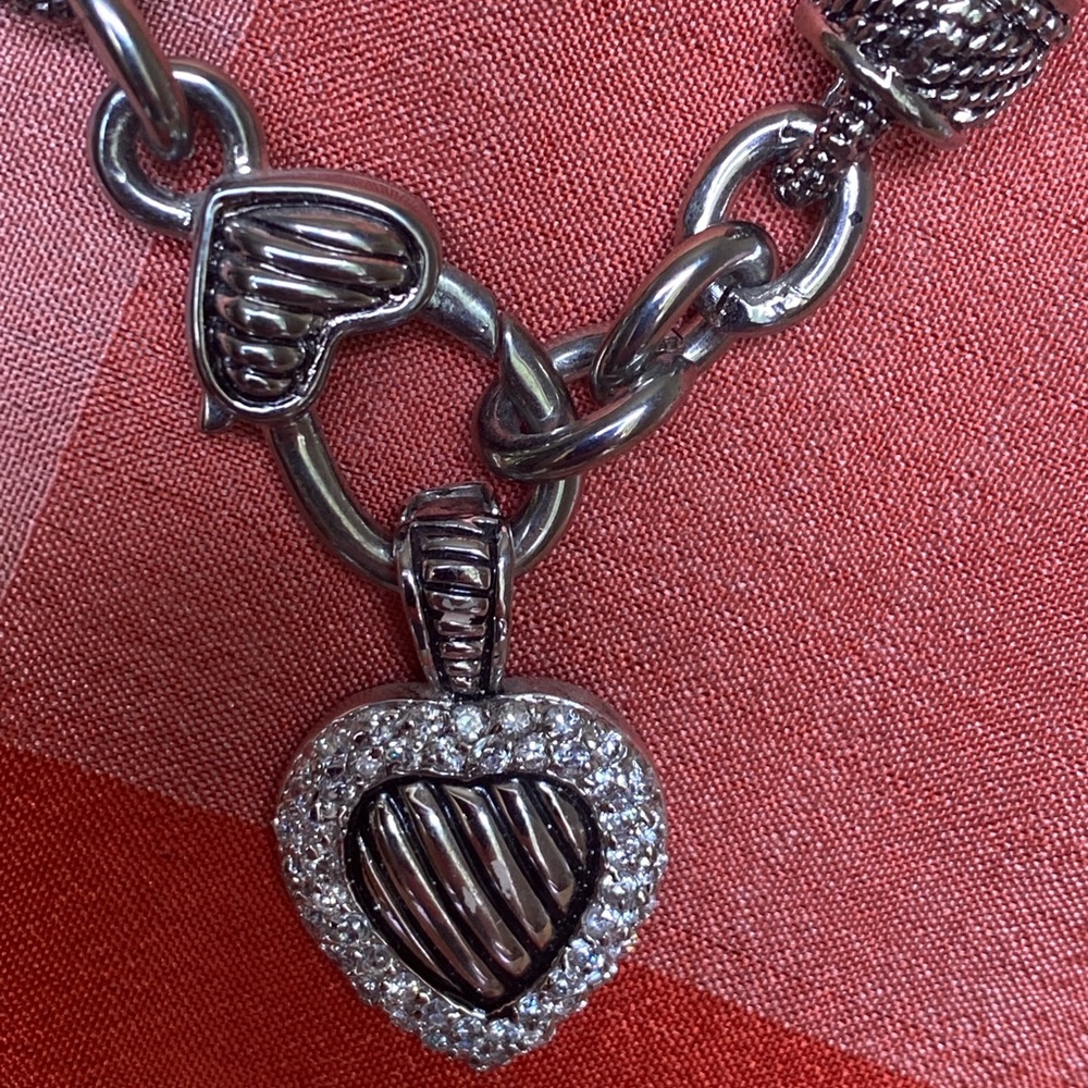 Silver Heart Pendant Necklace